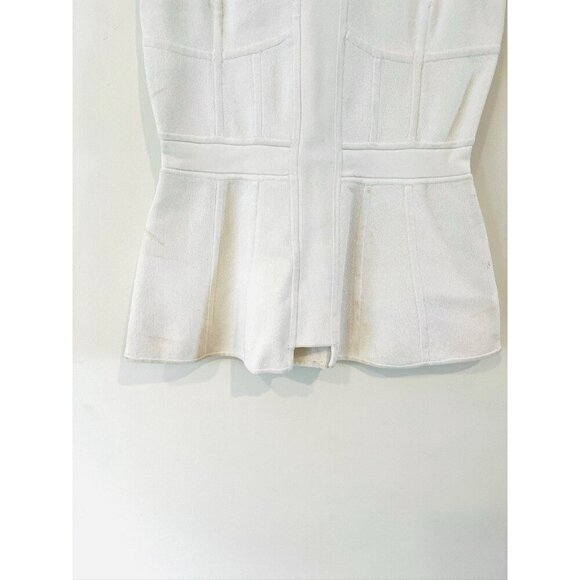A.L.C. Knit top White XS Peplum Blouse - Picture 6 of 14